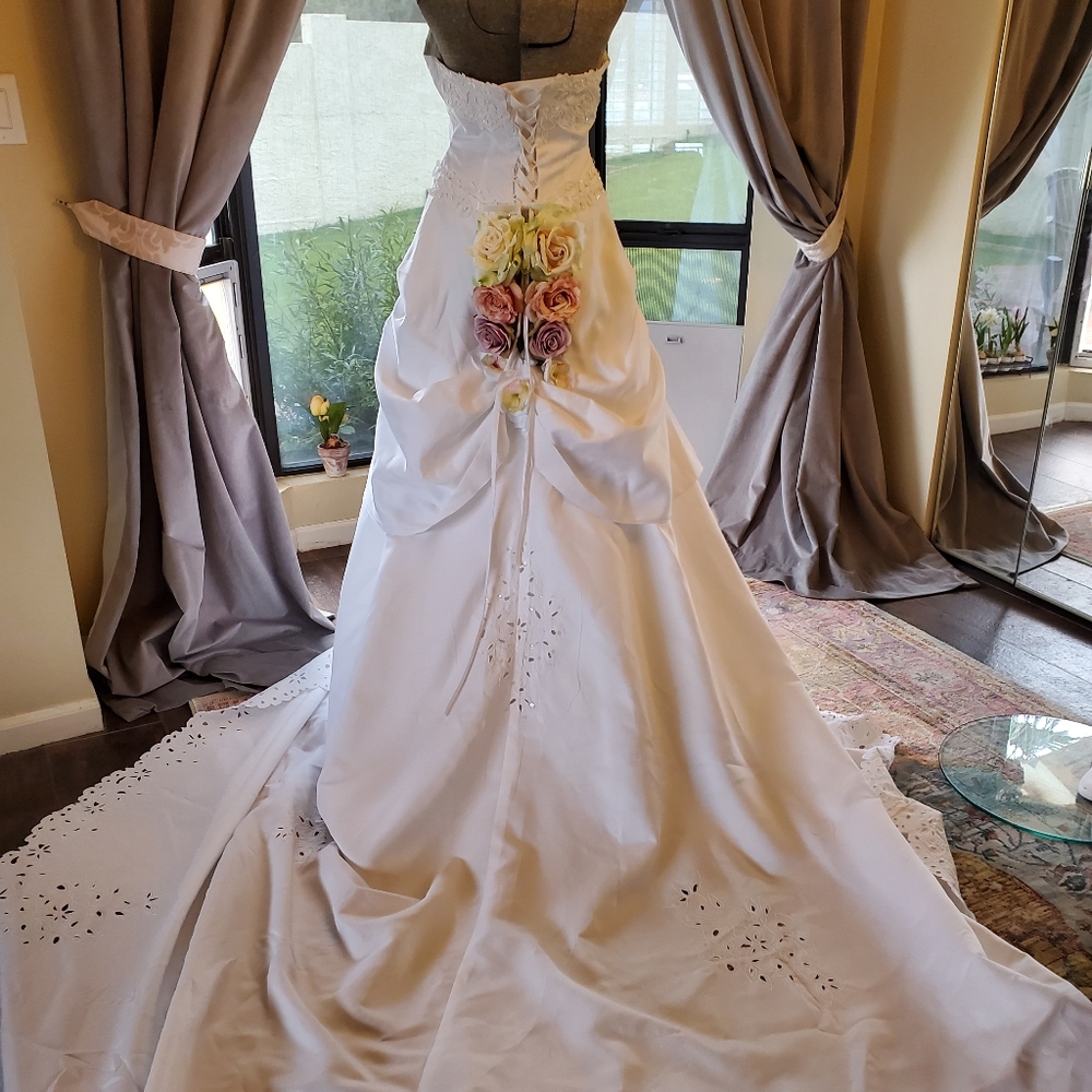 Halter Wedding Dress with Corset Back